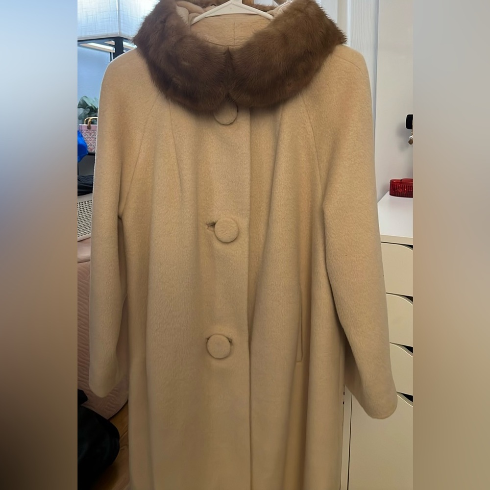 1950’s Wool Coat with Mink Fur Collar